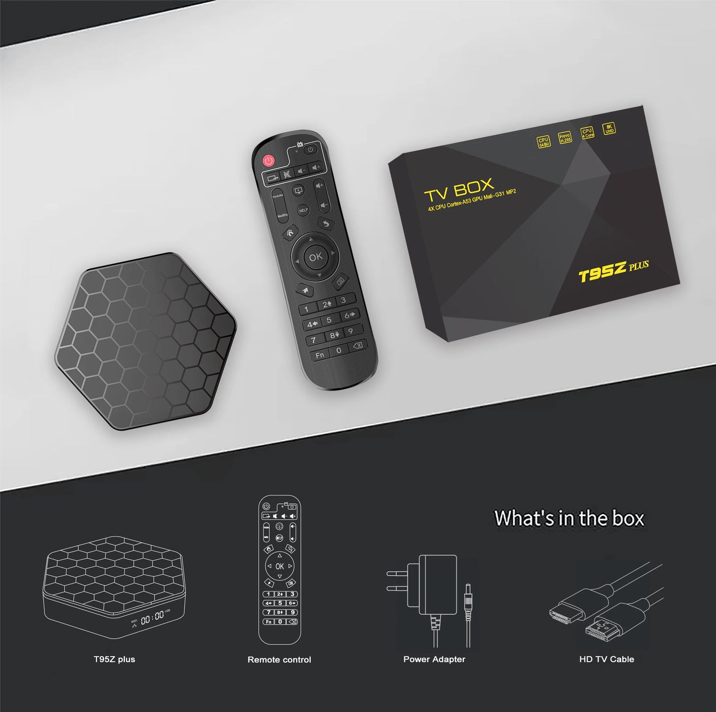 T95Z Plus Allwinner H618 Android 12.0 Wifi6 LAN 100M Dual Band 2.4G 5G BT5.0 RAM 2GB 4GB ROM 16GB 32GB 64GB 128GB Smart TV BOX