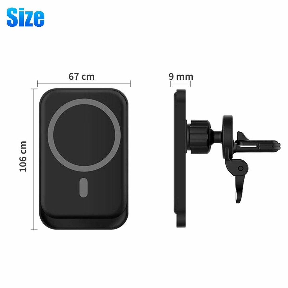 Magnetic Wireless Charger Car Mount Holder For iPhone 12 13 14 Pro Max MagSafe