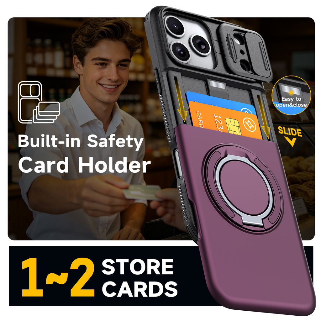 ShieldVault – 2-in-1 Shockproof Card Holder Phone Case