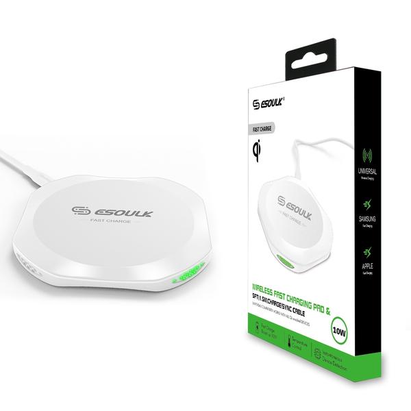 Esoulk QI Certified 10W Wireless Charging Fast Charger Pad