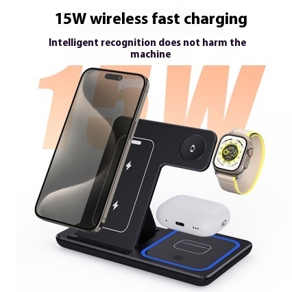 3-in-1 Ambient LED Fast Wireless Charging Stand
