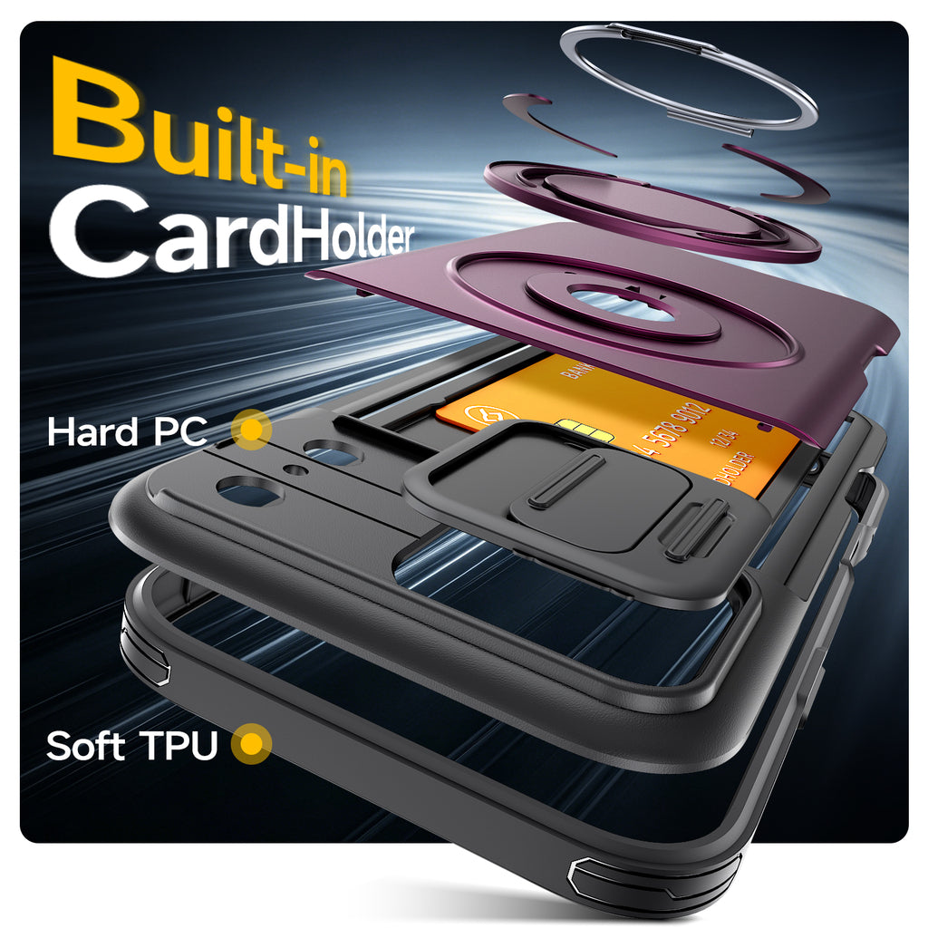 ShieldVault – 2-in-1 Shockproof Card Holder Phone Case