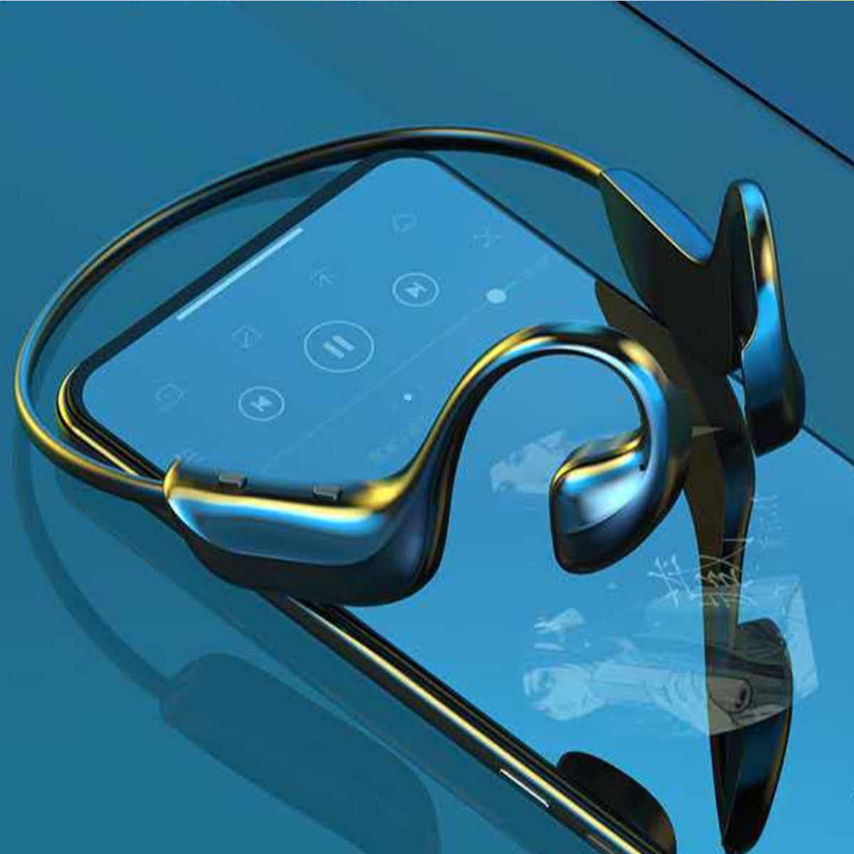 Sound Wave Conductive  Bluetooth Headphone With HD Sound
