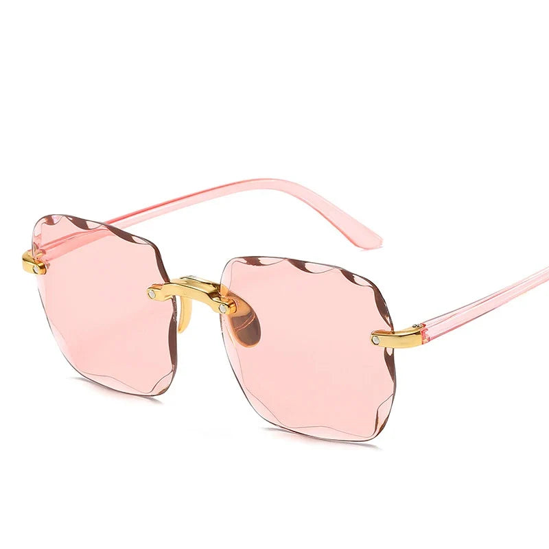Three-Piece Rimless-Style Fashion Sunglasses Set