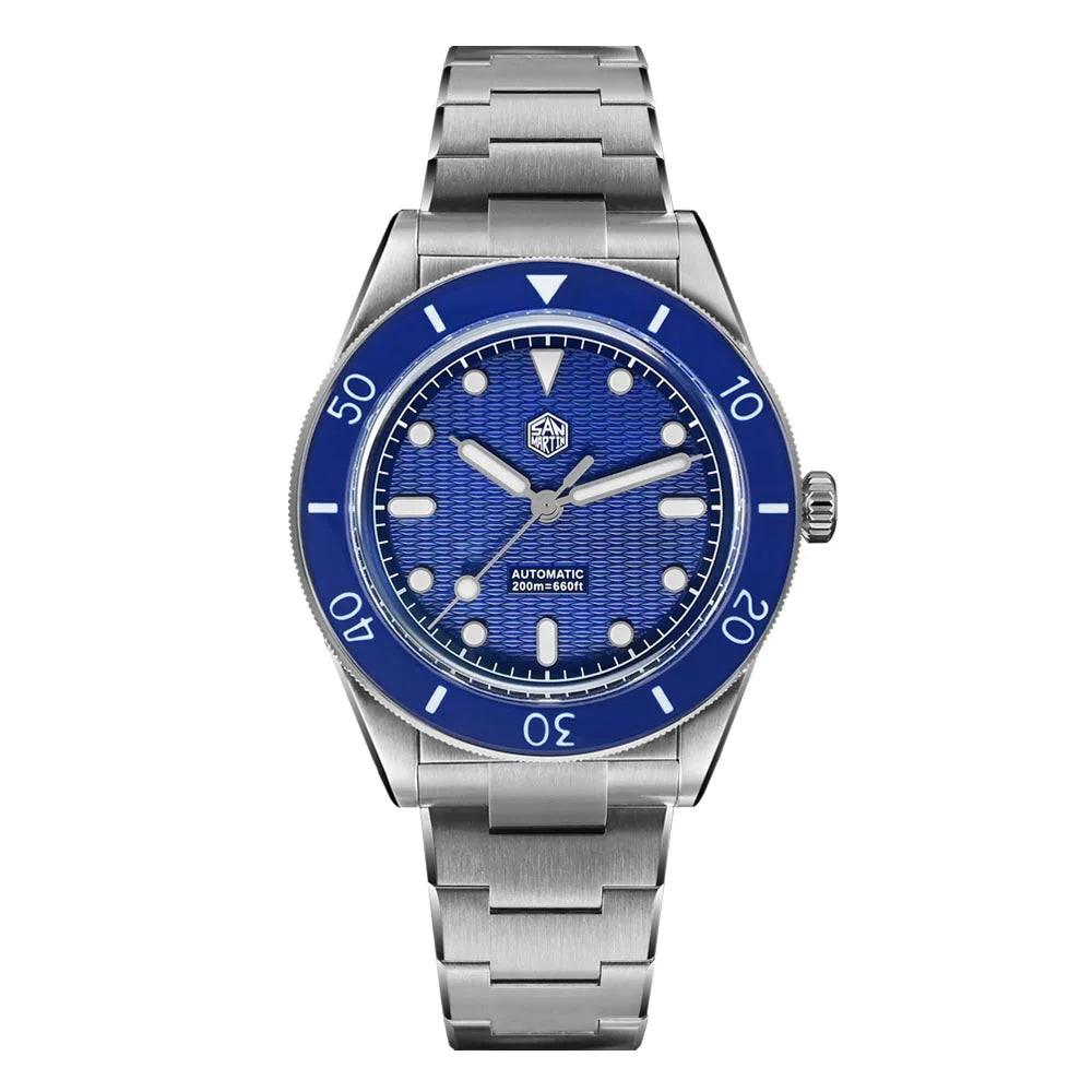 San Martin 39mm Full Lume Enamel Dial NH35 Dive Watch — 200M SN0129