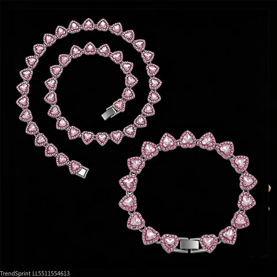 Heart Sparkle Necklace & Bracelet Collection