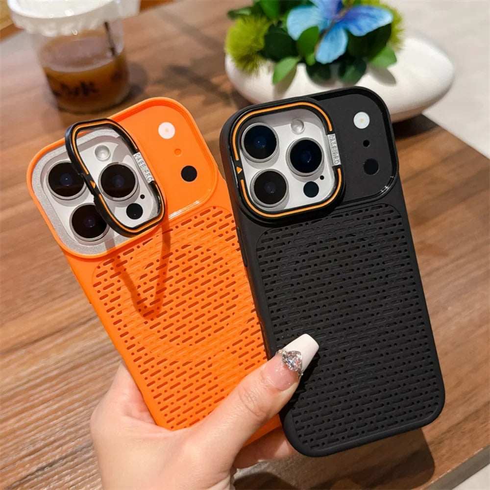 For Magsafe Magnetic Heat Dissipation Lens Holder Case For iPhone