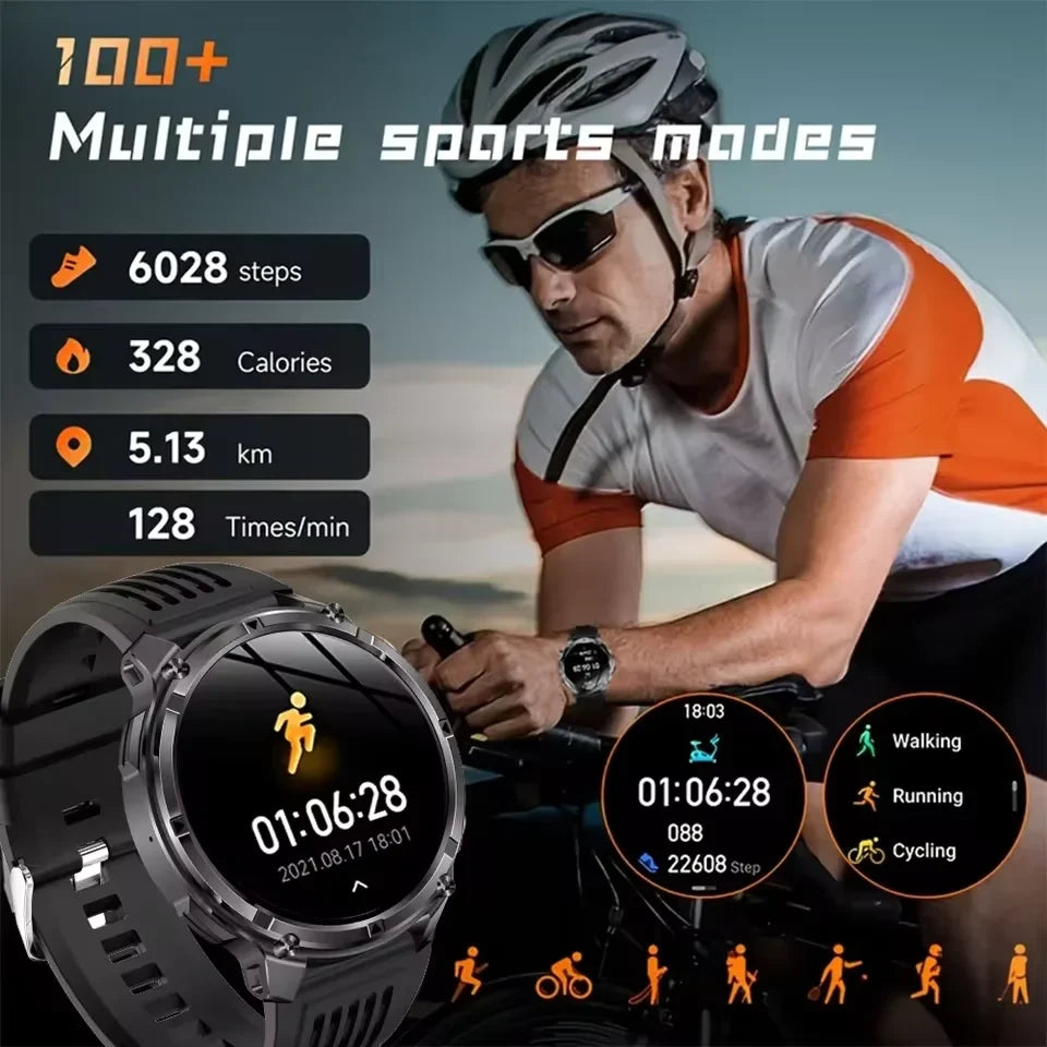 2026 New T-Rex3 Pro 1100mAh Battery Smart Watch GPS path 5ATM Waterproof Sports Run tracker Outdoors Compass Military Smartwatch