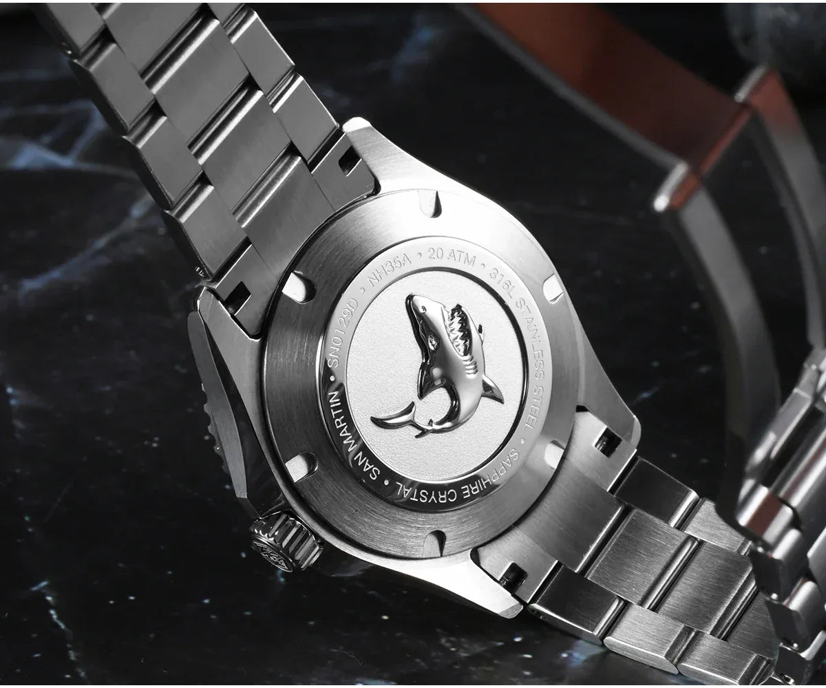San Martin 39mm Full Lume Enamel Dial NH35 Dive Watch — 200M SN0129
