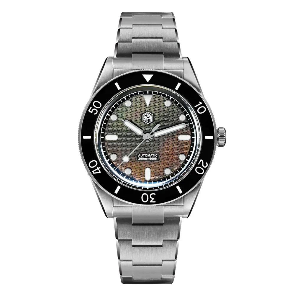 San Martin 39mm Full Lume Enamel Dial NH35 Dive Watch — 200M SN0129
