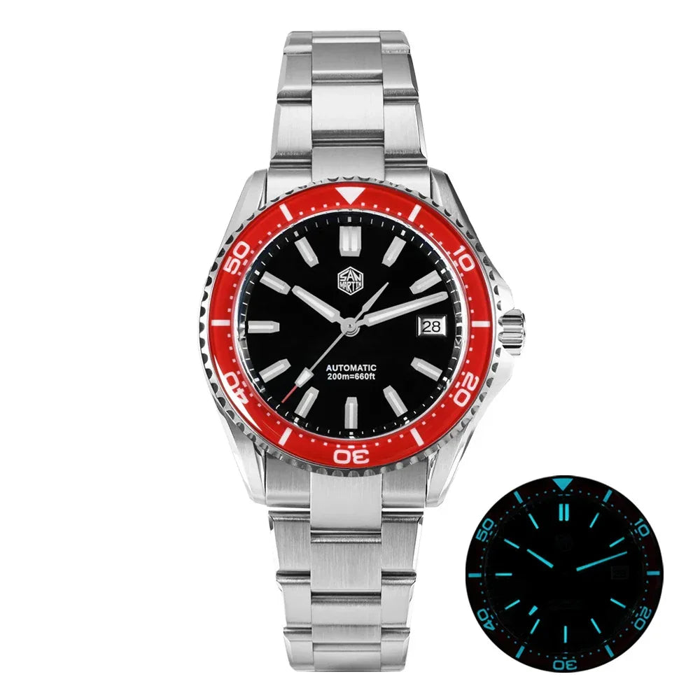 San Martin 39mm Full Lume Enamel Dial NH35 Dive Watch — 200M SN0129