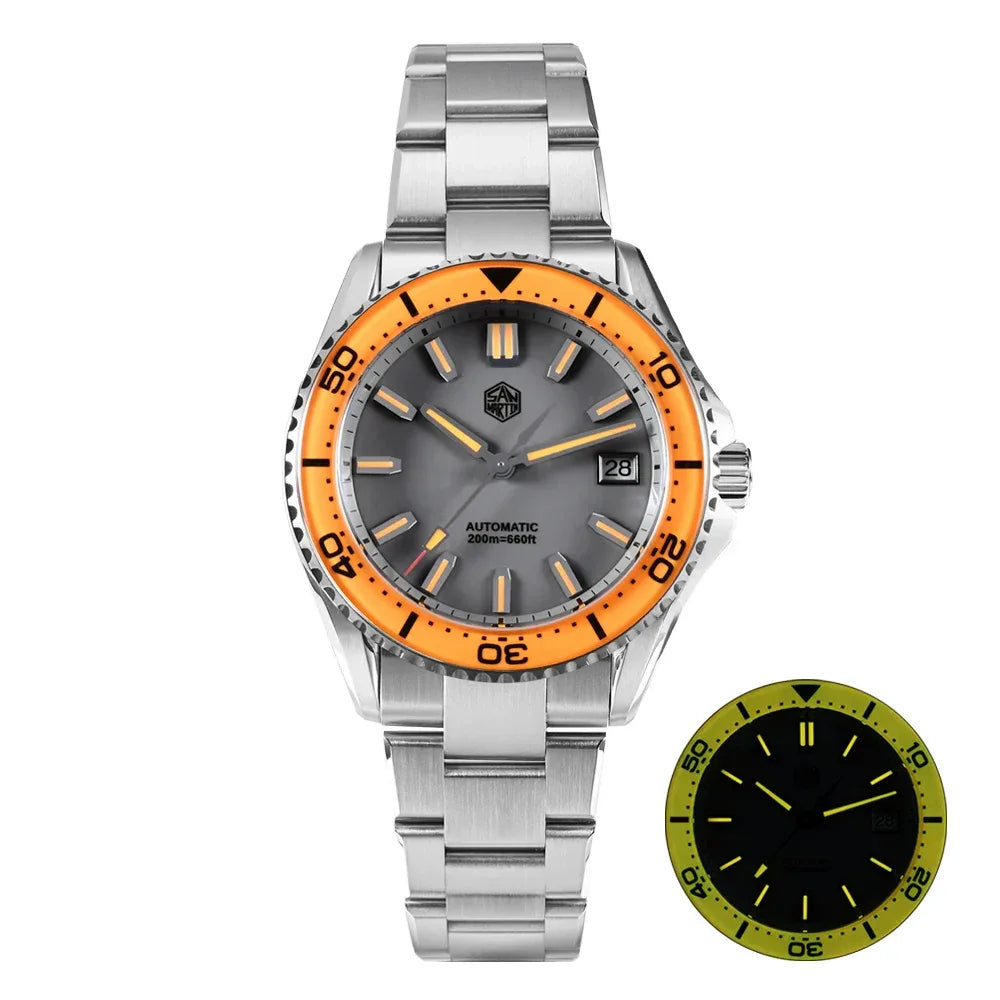 San Martin 39mm Full Lume Enamel Dial NH35 Dive Watch — 200M SN0129