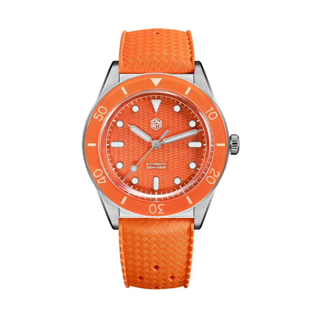 San Martin 39mm Full Lume Enamel Dial NH35 Dive Watch — 200M SN0129