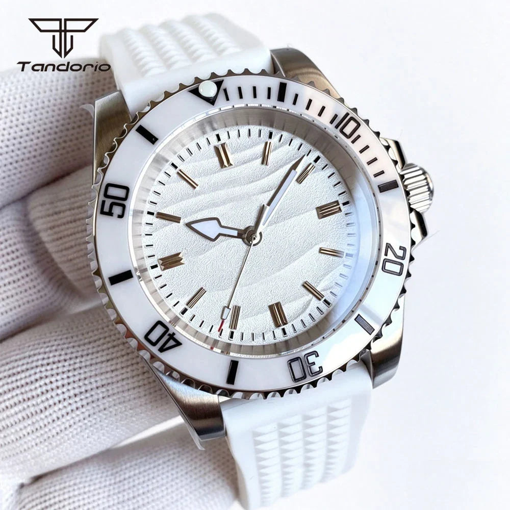 40MM Sand Dune Submariner Mod Tandorio TD266S Sapphire For  Miyota 8215/NH35/2824 Movt 10ATM