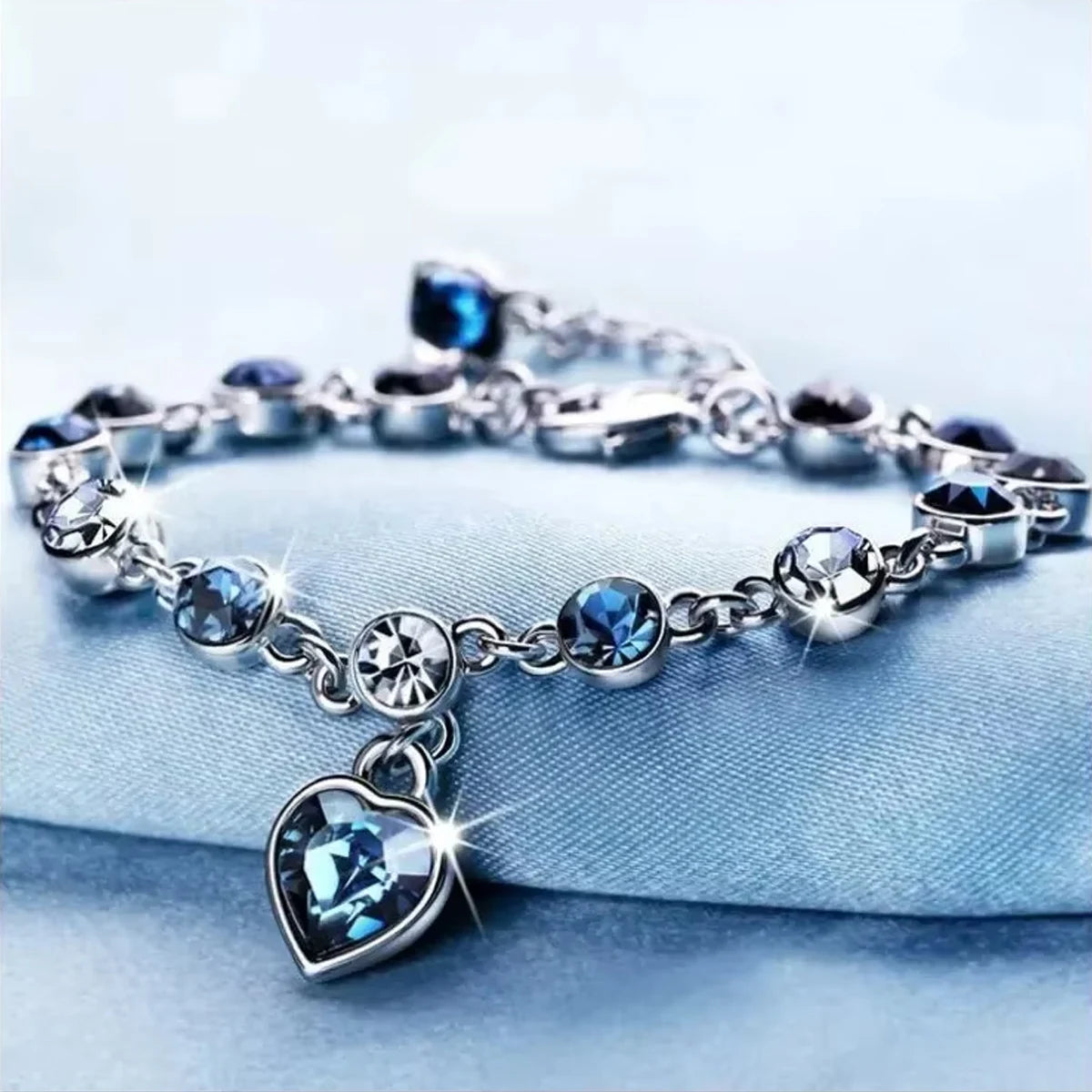 Ocean Heart Austrian Crystal Bracelet