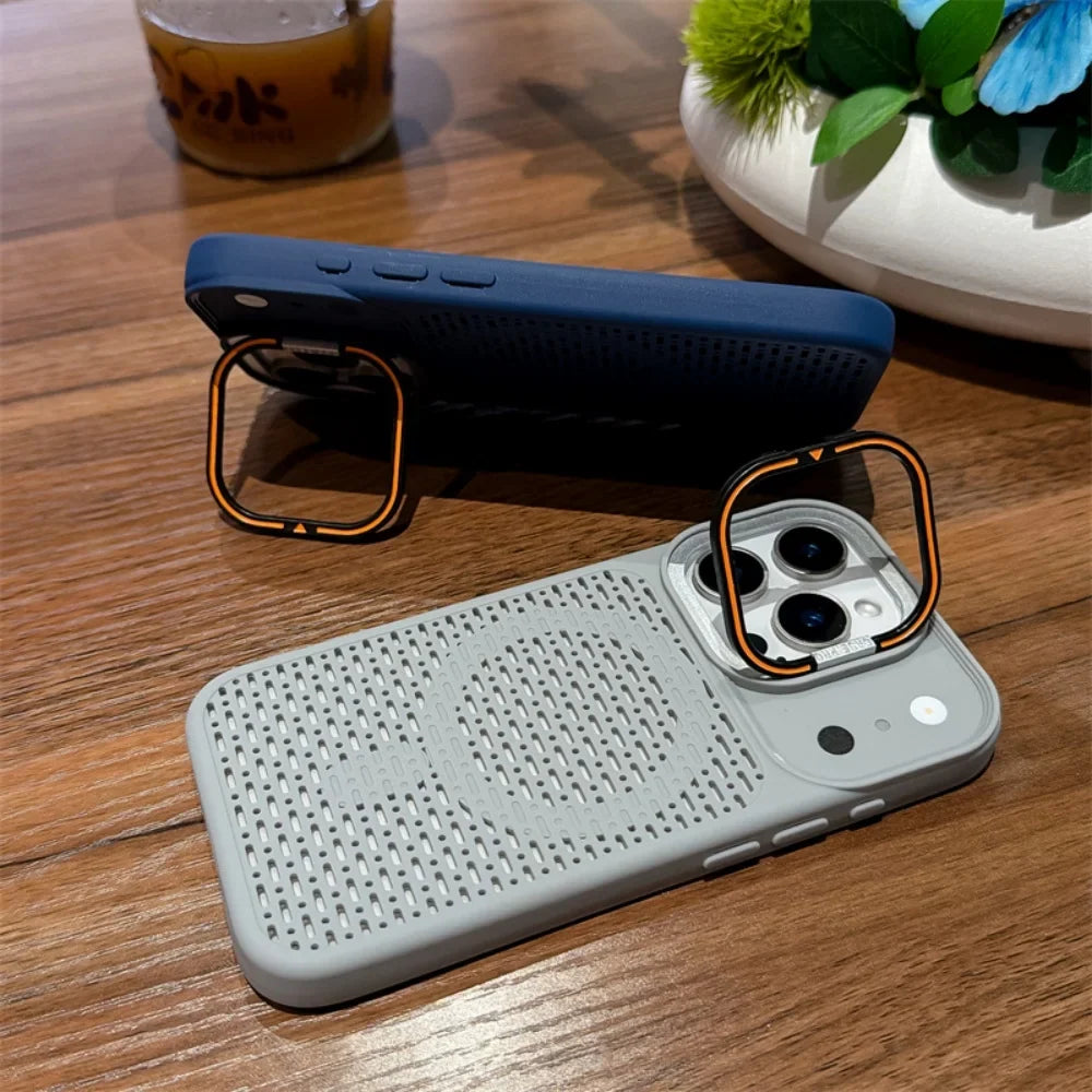 For Magsafe Magnetic Heat Dissipation Lens Holder Case For iPhone