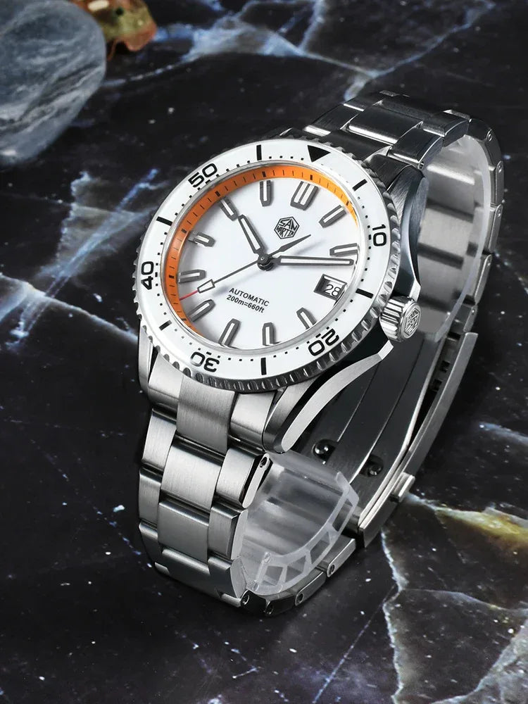 San Martin 39mm Full Lume Enamel Dial NH35 Dive Watch — 200M SN0129