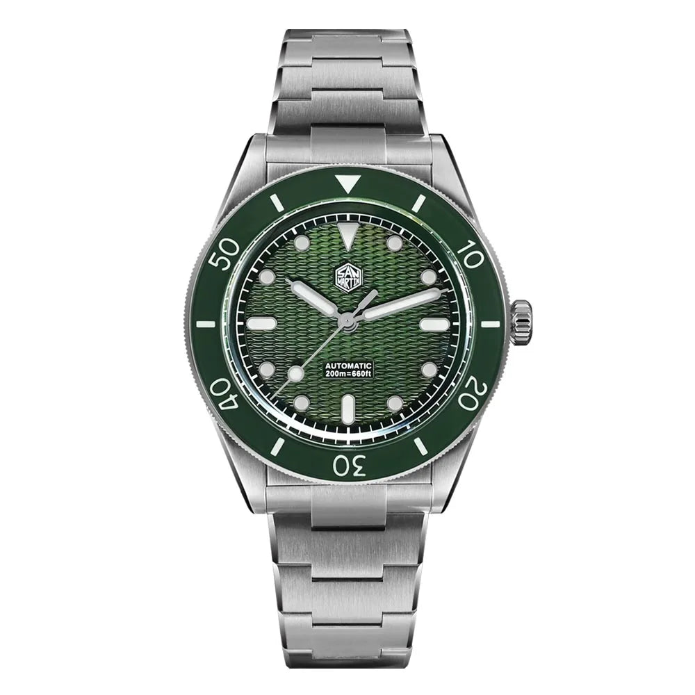 San Martin 39mm Full Lume Enamel Dial NH35 Dive Watch — 200M SN0129