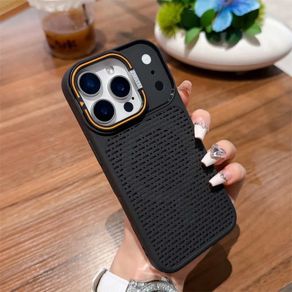 For Magsafe Magnetic Heat Dissipation Lens Holder Case For iPhone