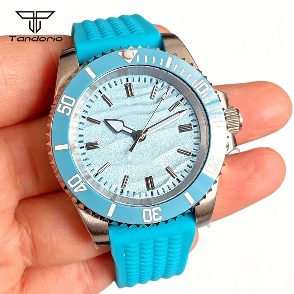 40MM Sand Dune Submariner Mod Tandorio TD266S Sapphire For  Miyota 8215/NH35/2824 Movt 10ATM