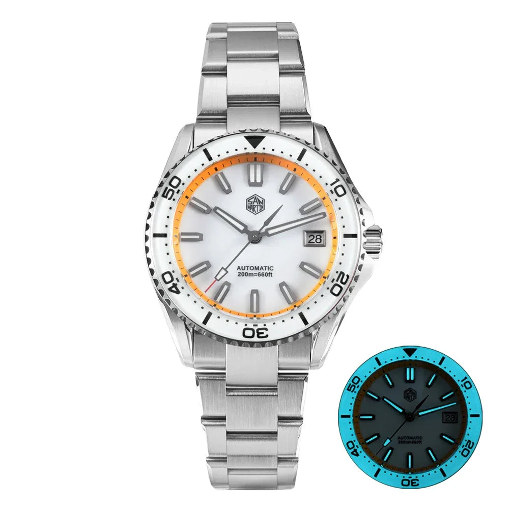 San Martin 39mm Full Lume Enamel Dial NH35 Dive Watch — 200M SN0129