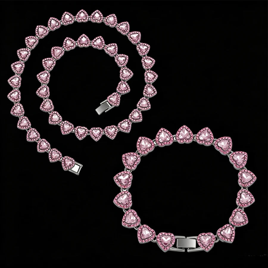 Heart Sparkle Necklace & Bracelet Collection