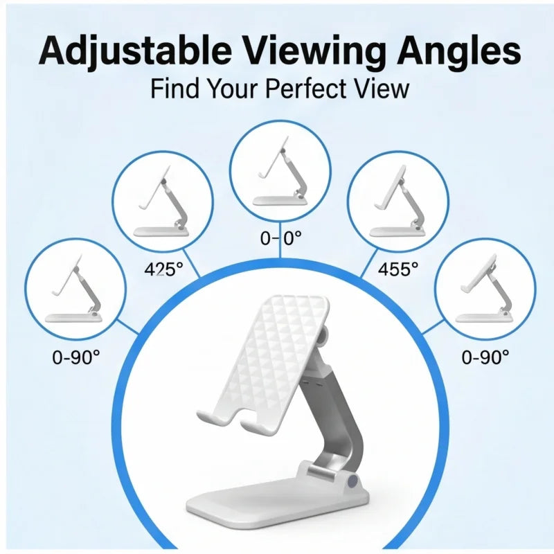 Adjustable Desk Phone and Tablet Stand for iPhone iPad