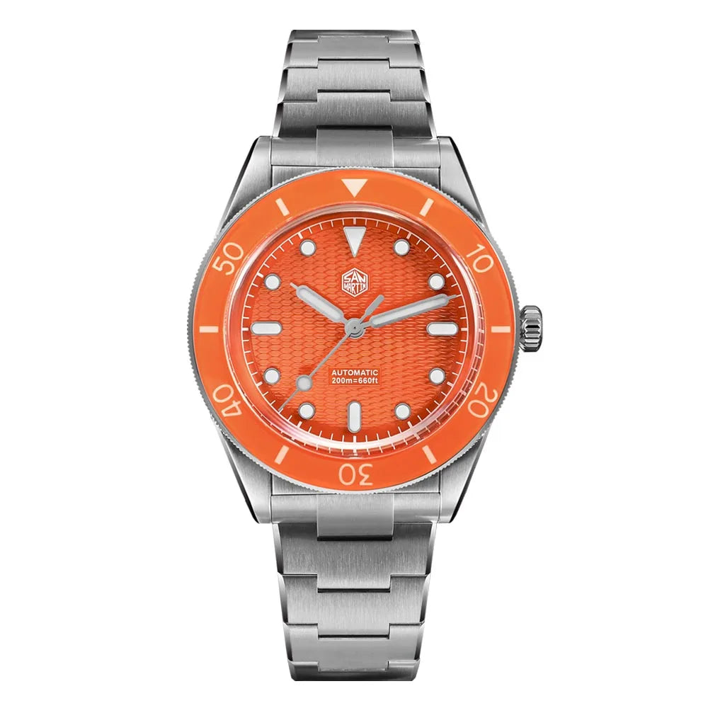 San Martin 39mm Full Lume Enamel Dial NH35 Dive Watch — 200M SN0129