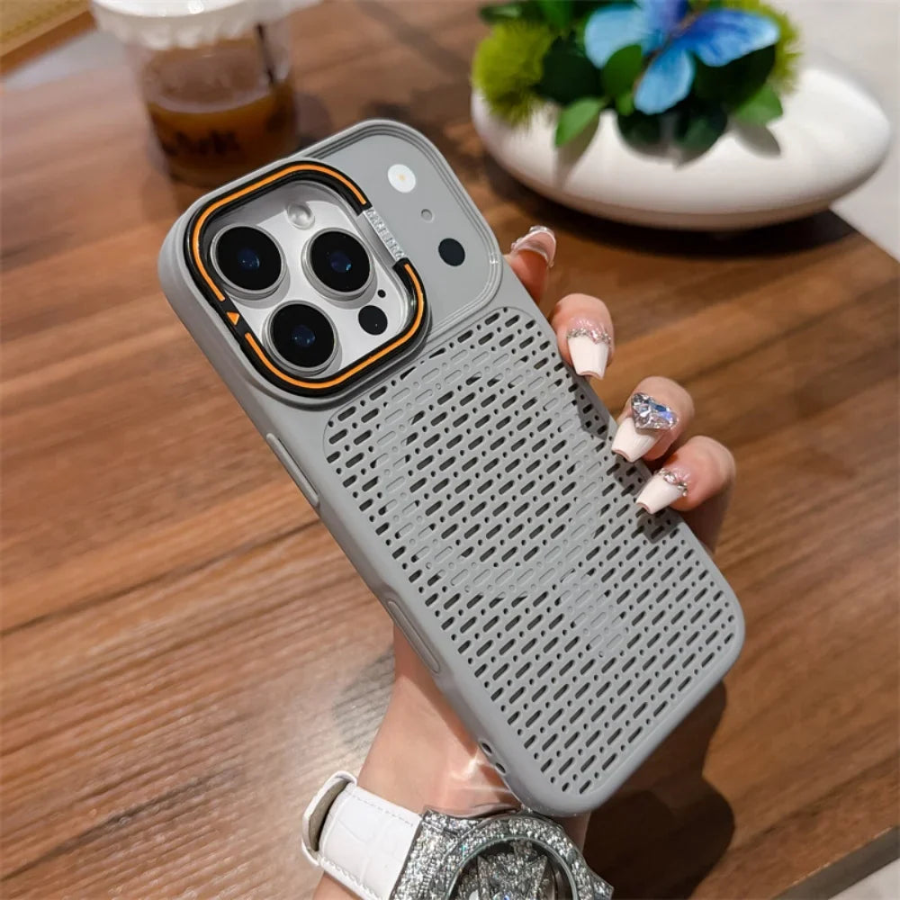 For Magsafe Magnetic Heat Dissipation Lens Holder Case For iPhone