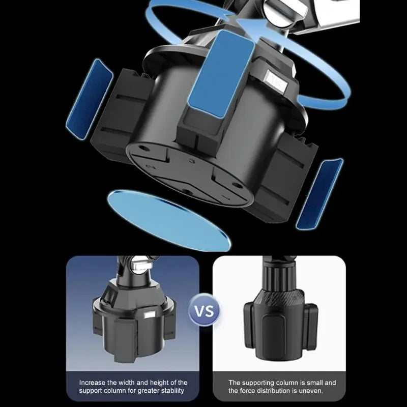VIKEFON Car Cup-Holder Phone & Tablet Mount — Long Arm