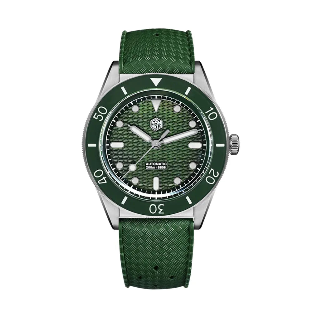 San Martin 39mm Full Lume Enamel Dial NH35 Dive Watch — 200M SN0129