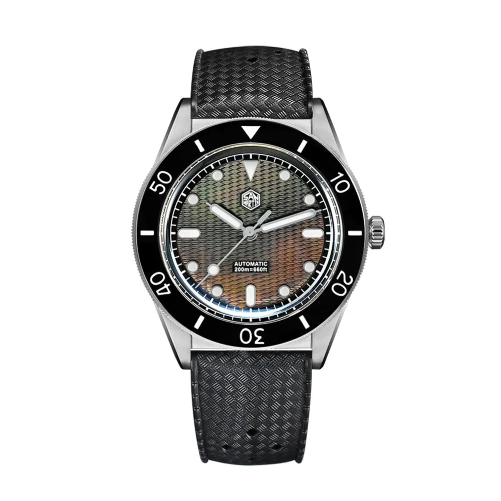 San Martin 39mm Full Lume Enamel Dial NH35 Dive Watch — 200M SN0129
