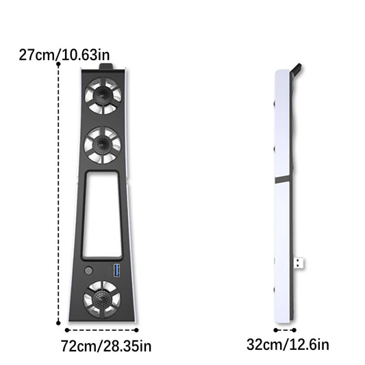 For PS5 Slim Silent Enhanced Cooling Fan 2 Gears Efficient Console Cooling Fan Cooler with LED Light For Sony PlayStation 5 Slim