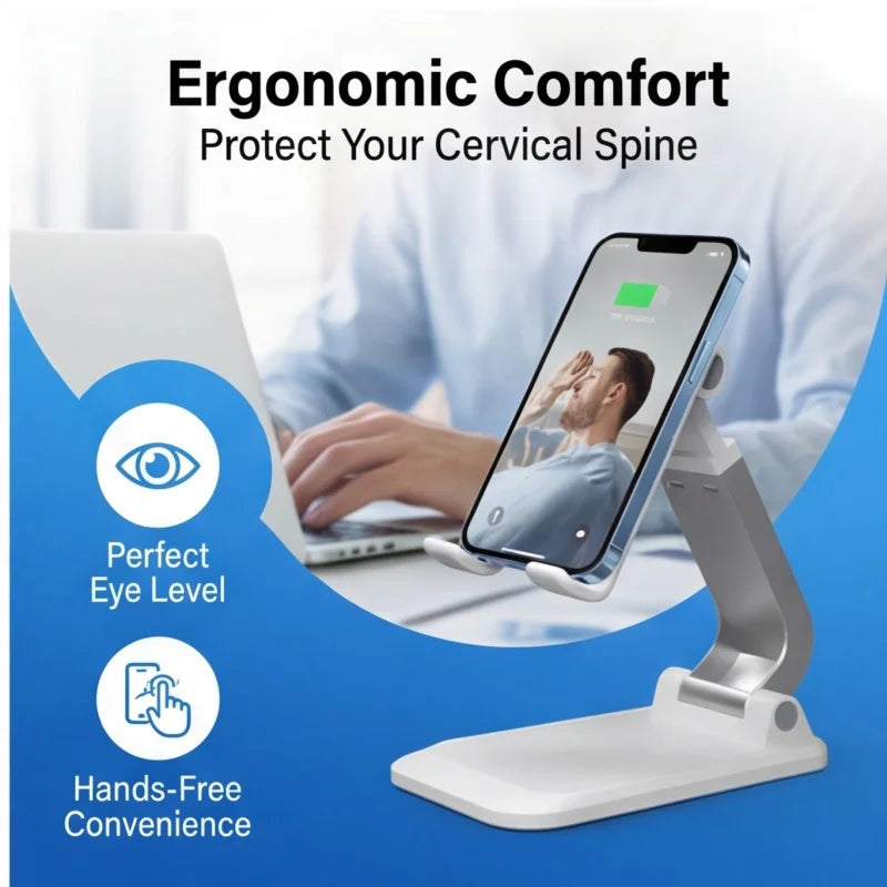 Adjustable Desk Phone and Tablet Stand for iPhone iPad