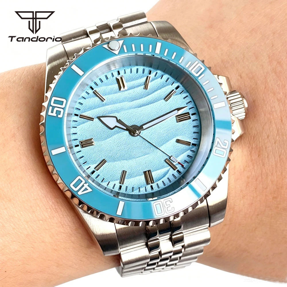 40MM Sand Dune Submariner Mod Tandorio TD266S Sapphire For  Miyota 8215/NH35/2824 Movt 10ATM