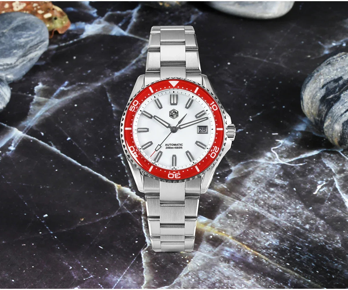 San Martin 39mm Full Lume Enamel Dial NH35 Dive Watch — 200M SN0129