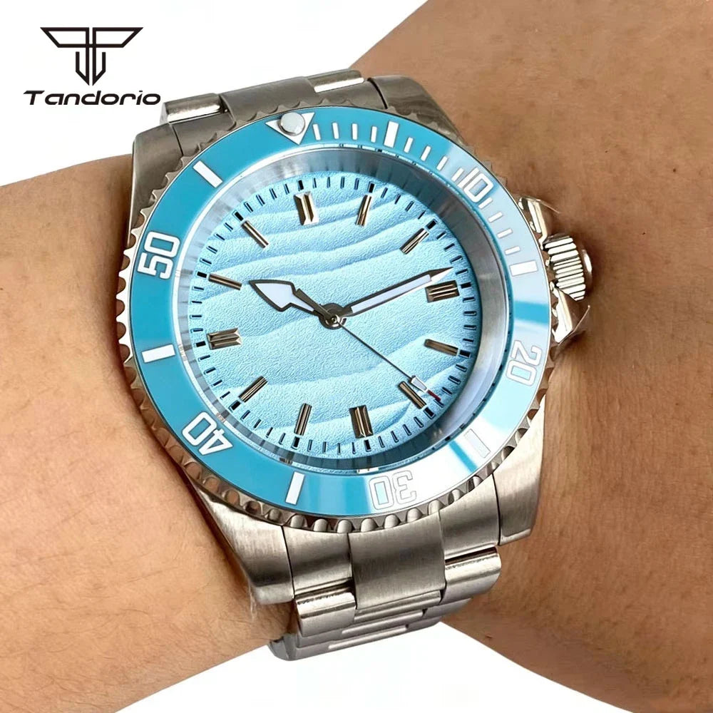 40MM Sand Dune Submariner Mod Tandorio TD266S Sapphire For  Miyota 8215/NH35/2824 Movt 10ATM
