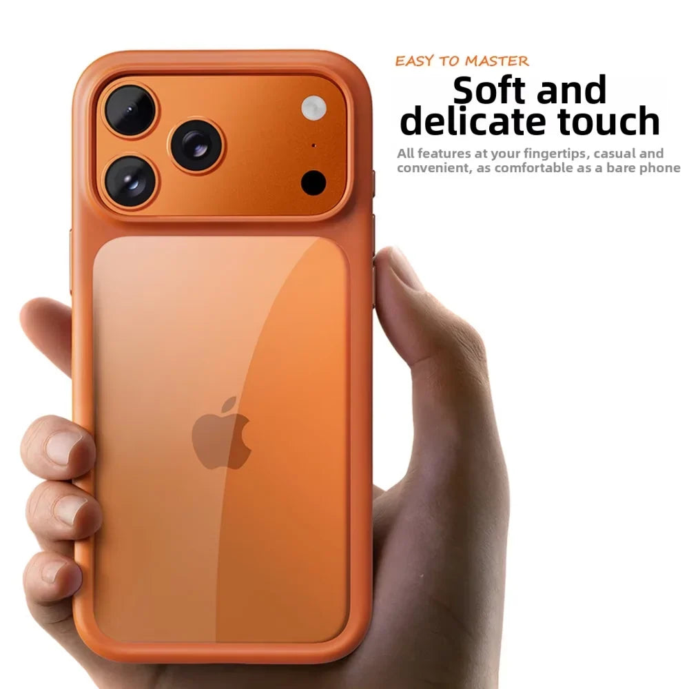 Smart Camera Touch Button Crystal Clear Blackplate Phone Case For iPhone 18 17 Pro Max 18Pro Soft Silicone Edge Shockproof Cover