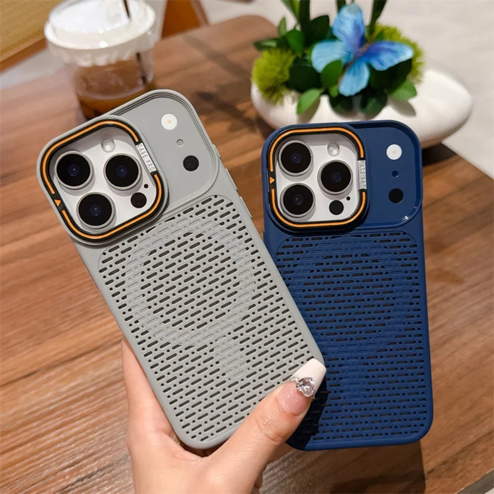 For Magsafe Magnetic Heat Dissipation Lens Holder Case For iPhone