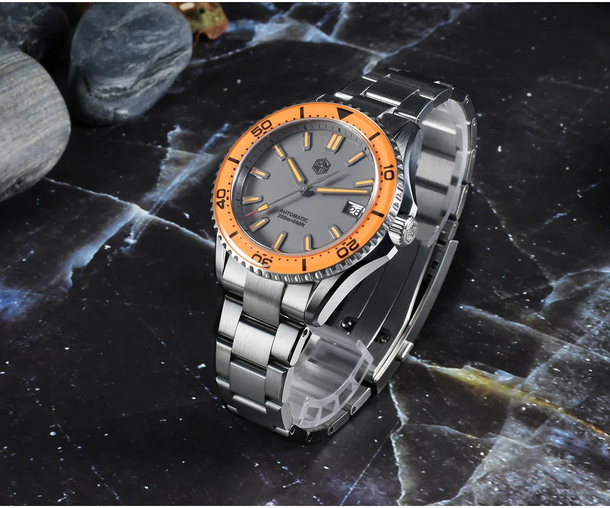 San Martin 39mm Full Lume Enamel Dial NH35 Dive Watch — 200M SN0129