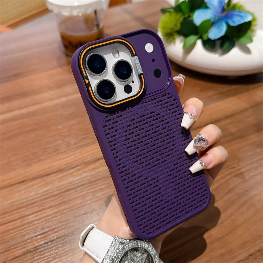 For Magsafe Magnetic Heat Dissipation Lens Holder Case For iPhone
