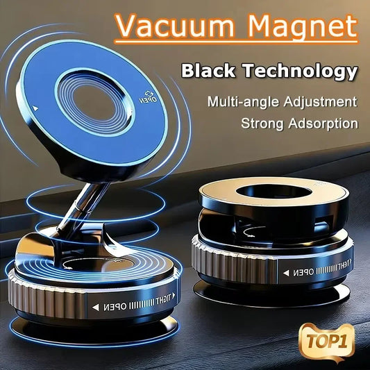 Aluminum Magnetic Car Phone Mount - 16 Magnets, Suction