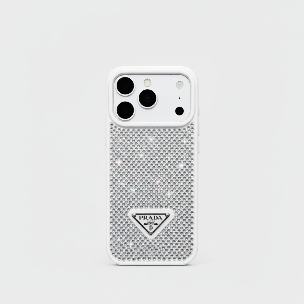 Crystal Luxury Milano iPhone Case -White