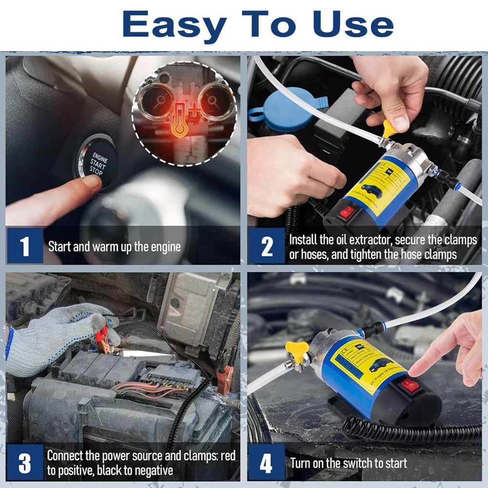 12V Electric Oil Transfer Pump – Portable 1–4L/min Extractor