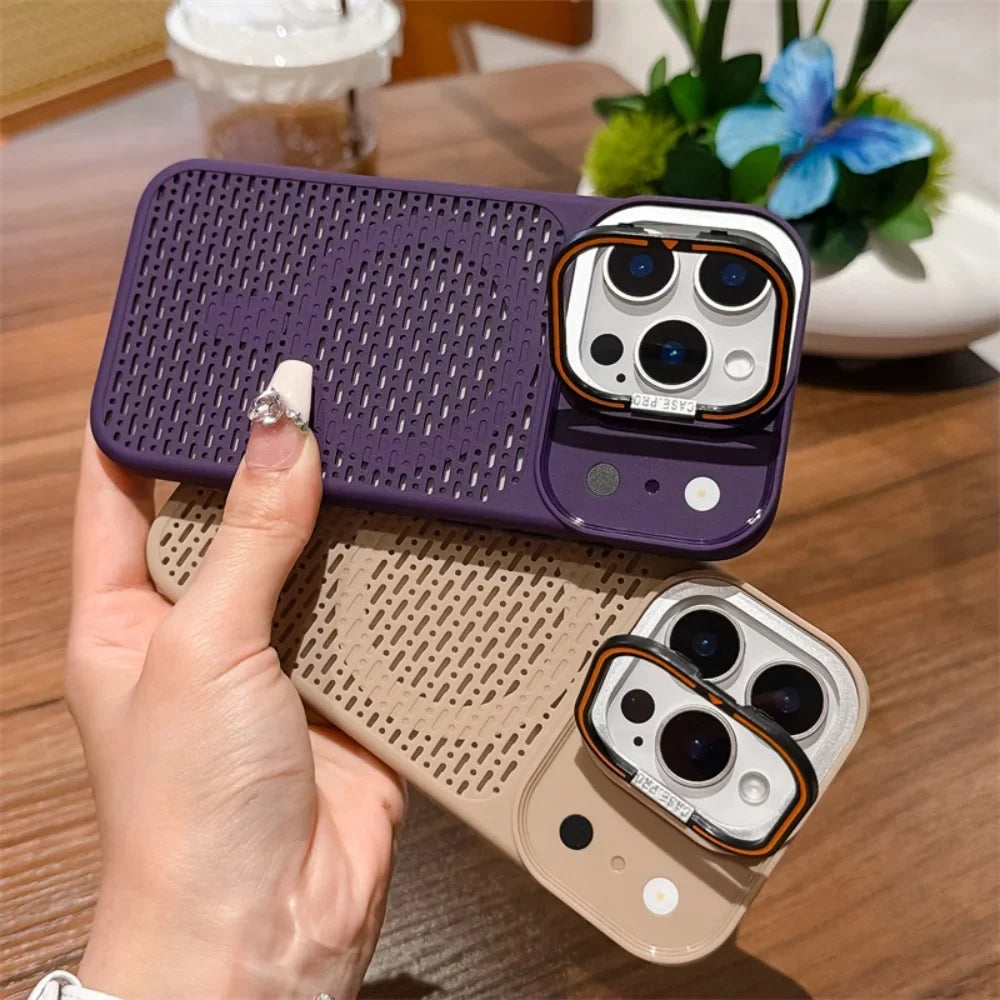 For Magsafe Magnetic Heat Dissipation Lens Holder Case For iPhone