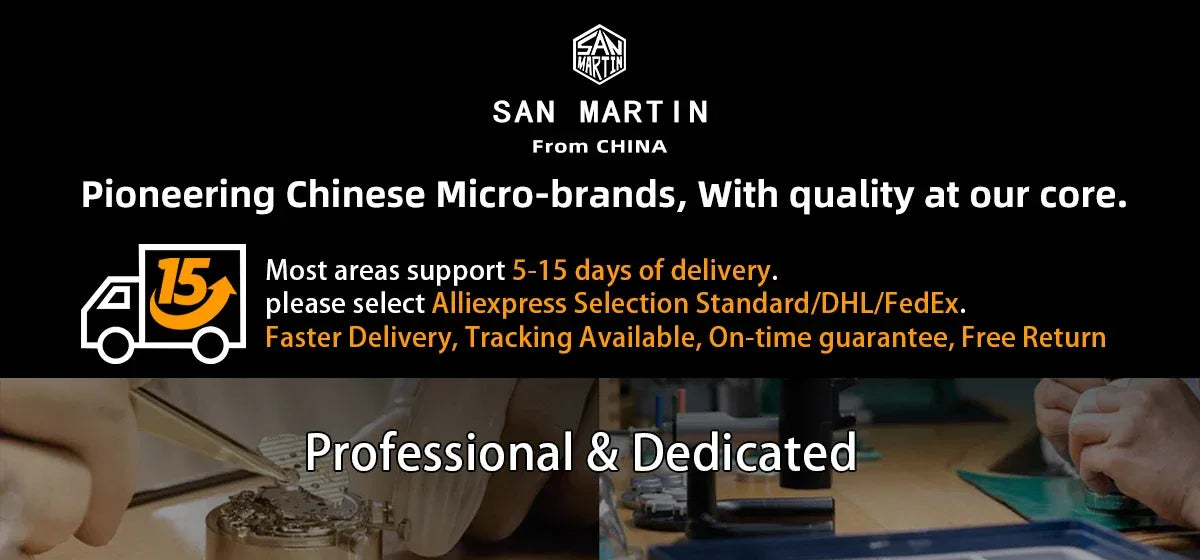 San Martin 39mm Full Lume Enamel Dial NH35 Dive Watch — 200M SN0129