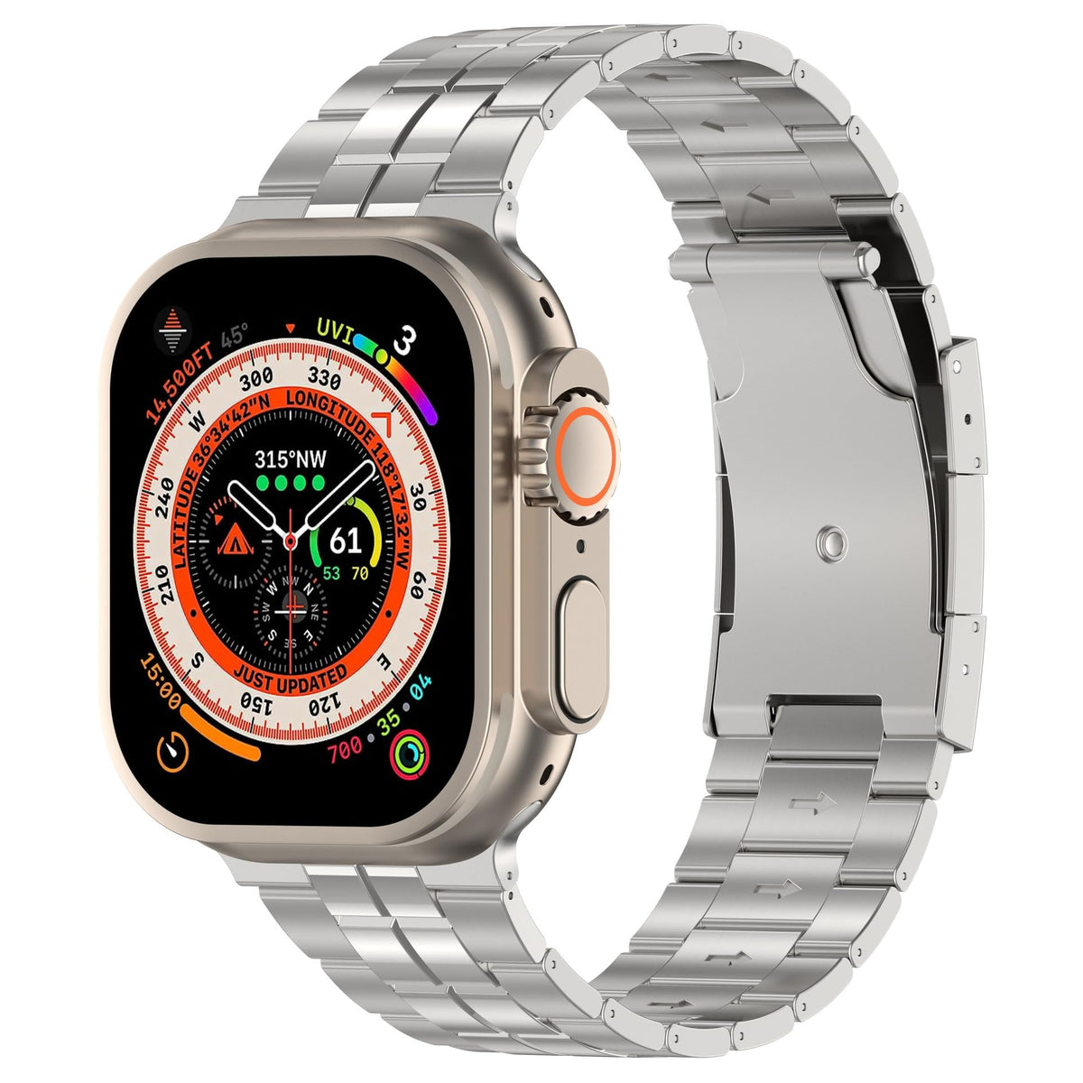 synsing Titanium Ultra 2 Series 10 46mm Band Compatible for Apple Watch Ultra 49mm 45mm 44mm 42mm 41mm 40mm 38mm Titanium Metal Strap Replacement Compatible for iWatch SE Series 9 8 7 6 5 4 3 2 1