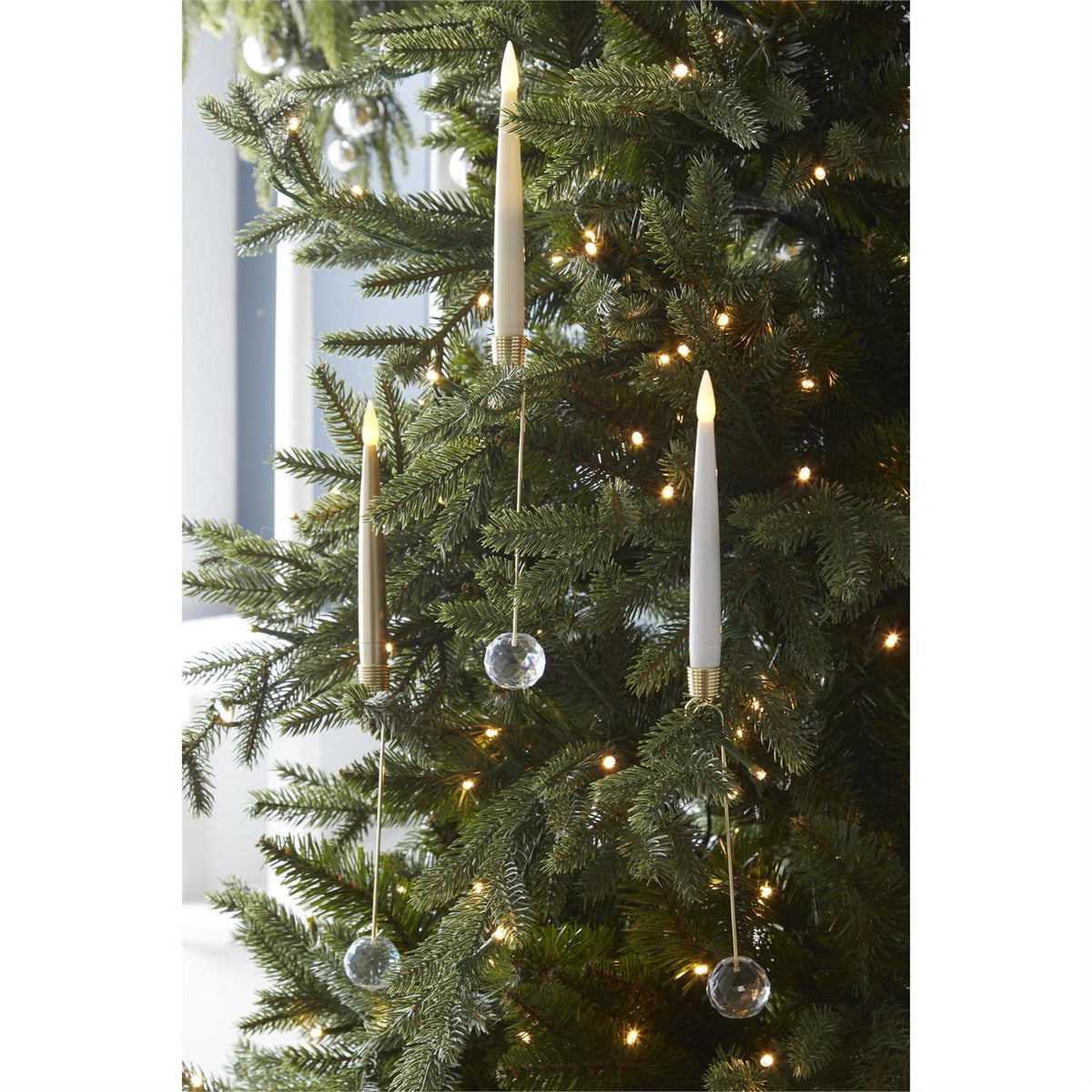 Glass Pendant Hanging Candle Ornaments - Set of 6