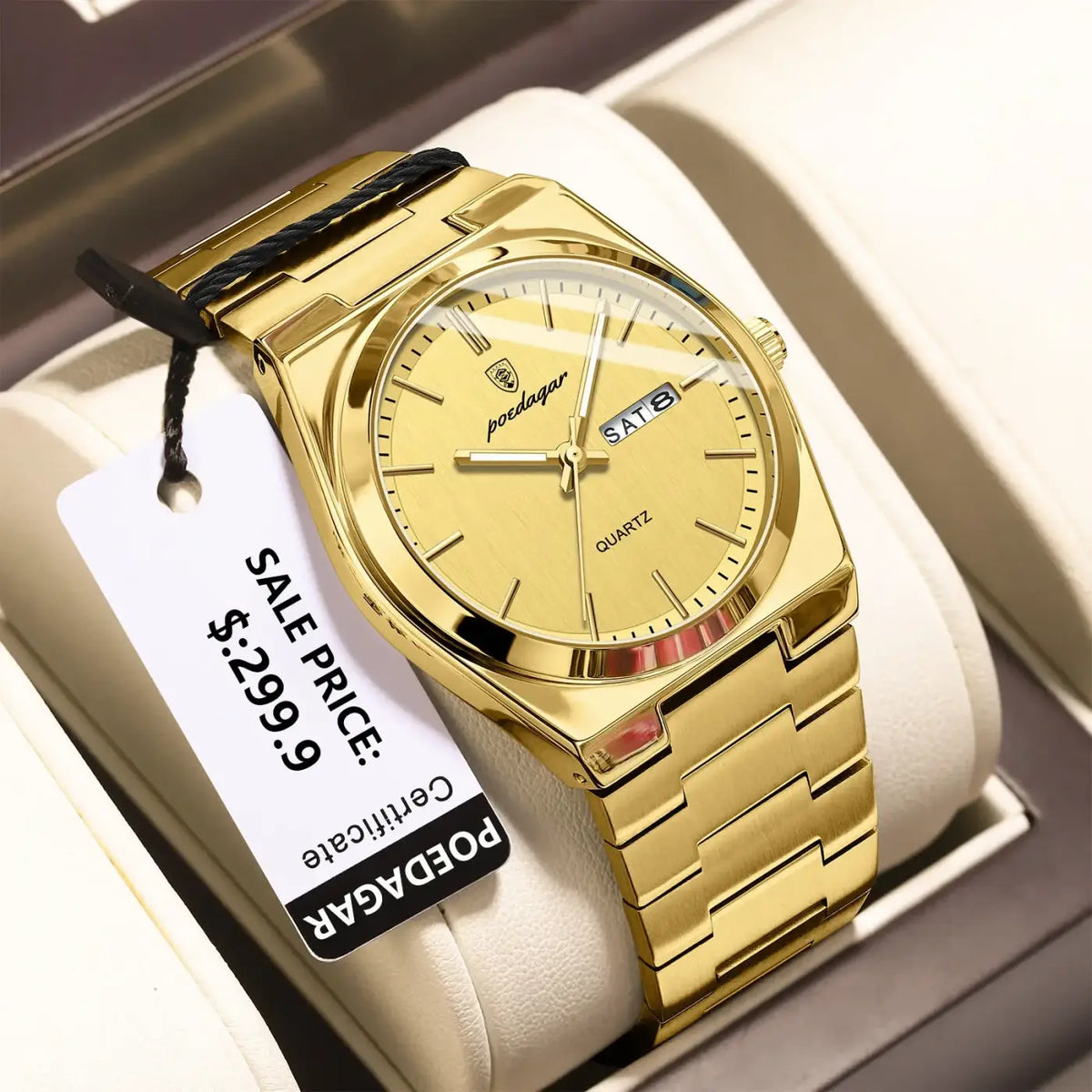 Men watch stainless steel casual fashion waterproof luminous